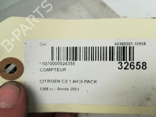 Used Instrument cluster CITROËN C2 (JM_) 1.4 HDi (68 hp) 9592843