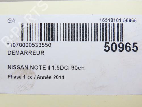 Starter NISSAN NOTE (E12) 1.5 dCi | BP21088124M8