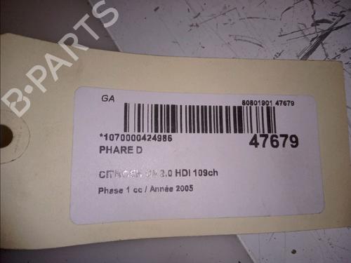 Højre forlygte CITROËN C8 (EA_, EB_) 2.0 HDi | BP23177681C29