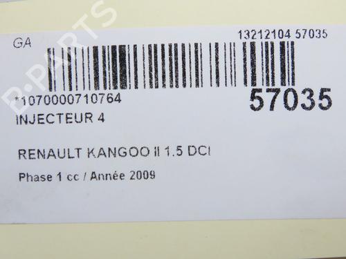 Injector RENAULT KANGOO / GRAND KANGOO II (KW0/1_) 1.5 dCi 85 (KW0K, KW0L, KW0B) | BP32100408M100 