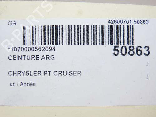Venstre bak beltestrammer CHRYSLER PT CRUISER (PT_) 2.4 (143 hp) 28830744