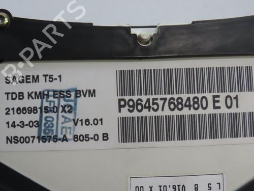 Used Instrument cluster PEUGEOT 307 (3A/C) 1.6 16V (109 hp) 24358899