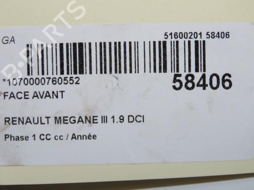 Front slam panel RENAULT MEGANE CC (EZ0/1_) 1.9 dCi (EZ0J, EZ1S) | BP36444423C72 - Image 5