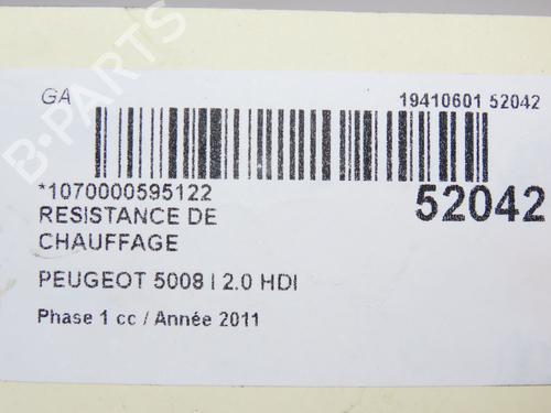 Heater resistor PEUGEOT 5008 (0U_, 0E_) 2.0 HDi 150 / BlueHDi 150 | BP28829306M108 