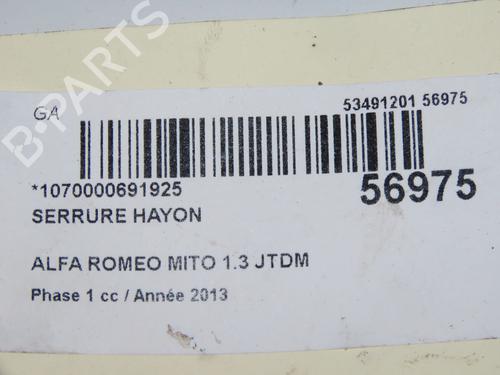 Used Tailgate lock Tailgate lock ALFA ROMEO MITO (955_) 1.3 MultiJet (955AXT1A) (84 hp) 32740728 32740728
