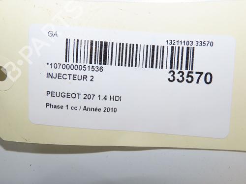 Used Injector Injector PEUGEOT 207 (WA_, WC_) 1.4 HDi (68 hp) 9594056 9594056