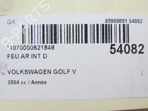 Højre baglygte bagklap VW GOLF V (1K1) 1.4 16V (75 hp) 28832598