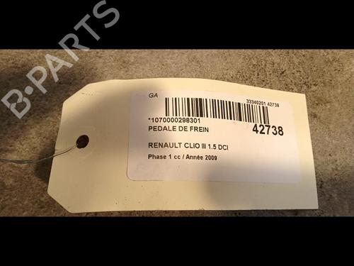 Break pedal RENAULT CLIO III (BR0/1, CR0/1) 1.5 dCi (BR17, CR17) | BP9616352I19 