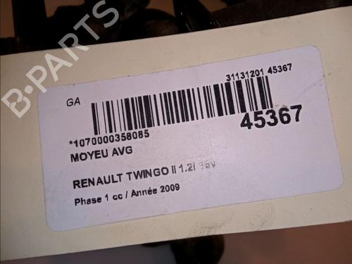 Used Right front steering knuckle RENAULT TWINGO II (CN0_) 1.2 16V (CN0K, CN0V, CN0A) (76 hp) 14876360