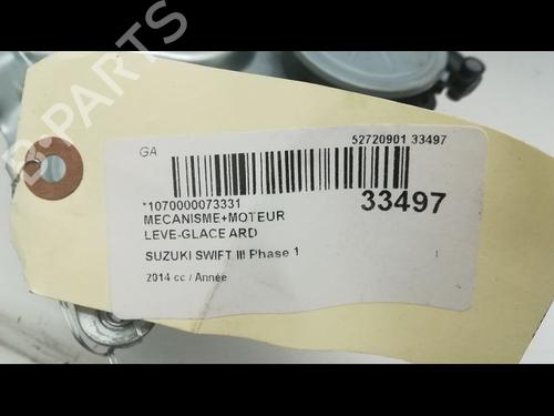 Used Rear right window mechanism SUZUKI SWIFT IV (FZ, NZ) 1.2 (AZH412, ZC72S) (94 hp) 9595915