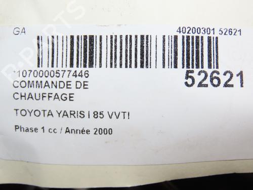 Airco bedieningspaneel TOYOTA YARIS (_P1_) 1.3 (NCP10, SCP12_) | BP28967885I5 