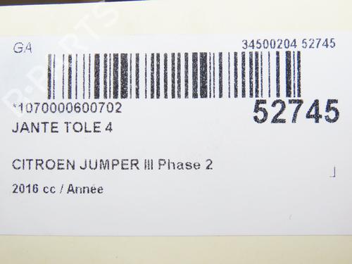 Rim CITROËN JUMPER II Van 2.2 HDi 150 | BP28830173C45 