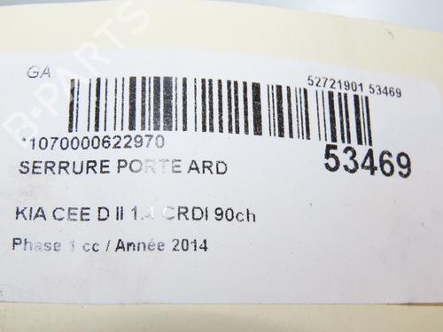 Rear right lock KIA CEE'D Sportswagon (JD) 1.4 CRDi 90 | BP29441797C99 