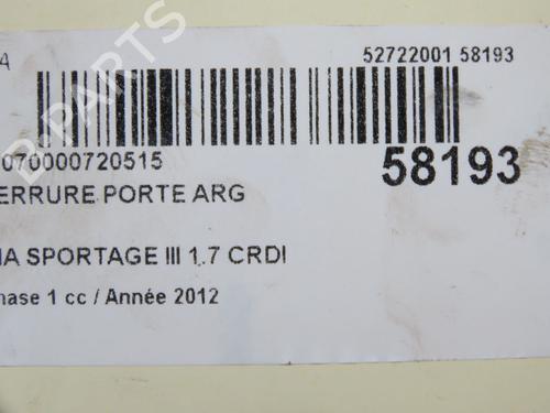 Used Rear left lock Rear left lock KIA SPORTAGE III (SL) 1.7 CRDi (116 hp) 36545204 36545204