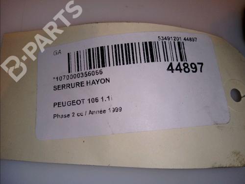 Tailgate lock PEUGEOT 106 II (1A_, 1C_) 1.1 i | BP11103754C101 