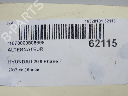 Used Alternator Alternator HYUNDAI i20 II (GB, IB) 1.2 (84 hp) 40554221 40554221