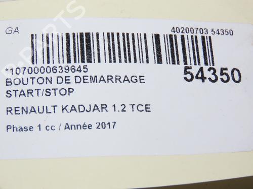 Used Switch RENAULT KADJAR (HA_, HL_) 1.2 TCe 130 (HLMR) (130 hp) 28830420