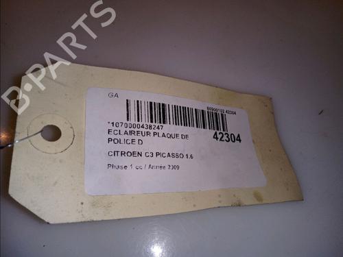 Used Licence plate light CITROËN C3 Picasso (SH_) 1.6 HDi (90 hp) 14880564