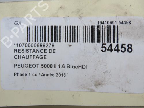 Used Heater resistor Heater resistor PEUGEOT 5008 II (MC_, MJ_, MR_, M4_) 1.6 BlueHDi 120 (MCBHZH, MCBHZW) (120 hp) 33860600 33860600