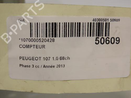 Instrument cluster PEUGEOT 107 (PM_, PN_) 1.0 | BP19653108C47 