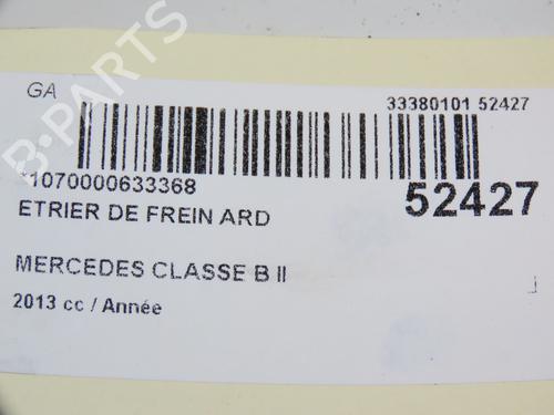 Used Right rear brake caliper MERCEDES-BENZ B-CLASS Sports Tourer (W246, W242) B 220 CDI / d (246.203) (170 hp) 28801651