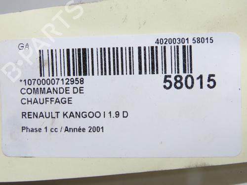 Used Climate control RENAULT KANGOO Express (FC0/1_) D 65 1.9 (FC0E, FC02, FC0J, FC0N) (64 hp) 33008066