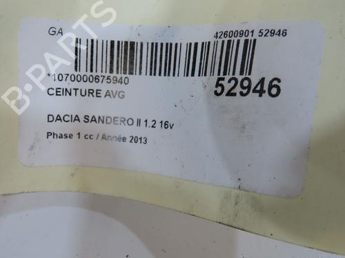 Front left seatbelt DACIA SANDERO II 1.2 | BP33770416I26 - Image 4