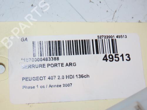 Rear left lock PEUGEOT 407 (6D_) 2.0 HDi 135 (6DRHRH, 6DRHRE, 6DRHRG, 6DRHRJ) | BP16740886C100 