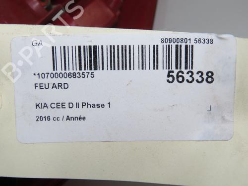 Right taillight KIA CEE'D (JD) 1.0 T-GDI | BP32457567C35