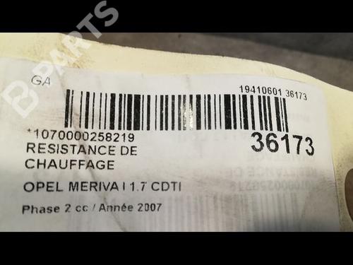 Heater resistor OPEL MERIVA A MPV (X03) 1.7 CDTI (E75) | BP11677135M108 