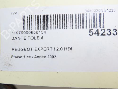 Used Rim PEUGEOT EXPERT Van (222) 2.0 HDI (94 hp) 30333620