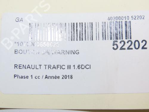 Warning switch RENAULT TRAFIC III Van (FG_) 1.6 dCi 125 (FGMH) | BP28572990I22 