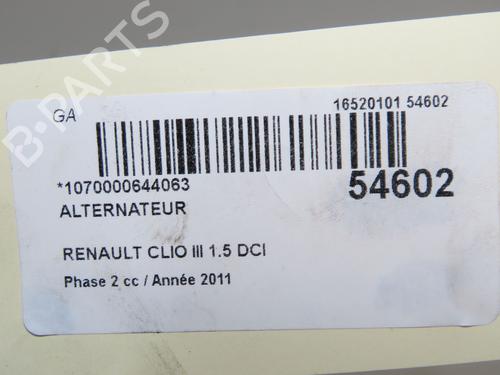 Used Alternator RENAULT CLIO III (BR0/1, CR0/1) 1.5 dCi (75 hp) 32377297