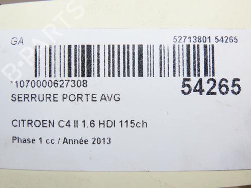 Front left lock CITROËN C4 II (NC_) 1.6 HDi 115 | BP28831698C98 