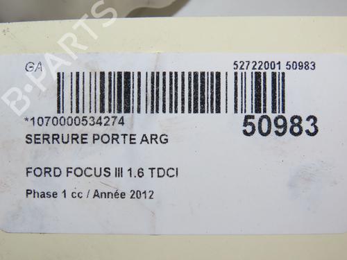 Rear left lock FORD FOCUS III 1.6 TDCi | BP19061248C100 