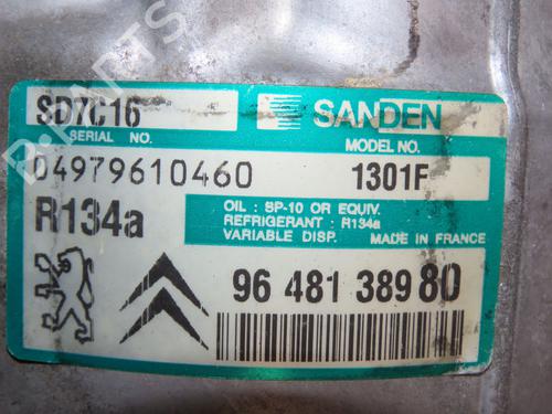 Airco pomp PEUGEOT 407 (6D_) 2.0 HDi 135 (6DRHRH, 6DRHRE, 6DRHRG, 6DRHRJ) (136 hp) 29318732