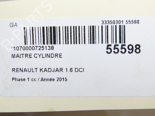 Brake master cylinder RENAULT KADJAR (HA_, HL_) 1.6 dCi 130 (HLA4) | BP33032133M77  - Image 5