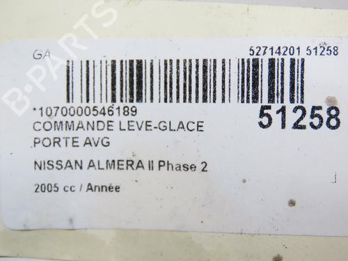 Left front window switch NISSAN ALMERA II Hatchback (N16) 1.8 | BP23098750I27  - Image 5