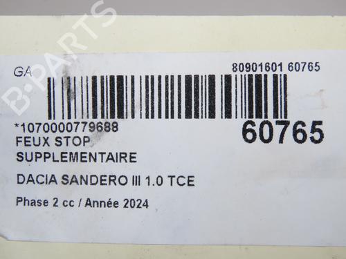 Third brake light DACIA SANDERO III 1.0 TCe 90 | BP38527579L11 - Image 4