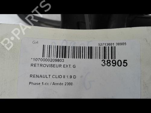 Ryggespeil venstre RENAULT CLIO II (BB_, CB_) 1.9 D (B/CB0J) (65 hp) 23176263