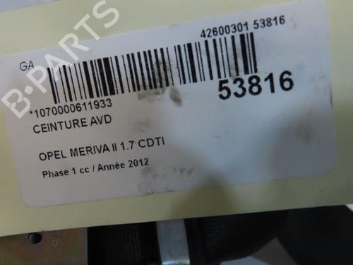 Front right seatbelt OPEL MERIVA B MPV (S10) 1.7 CDTI (75) | BP36310486I25 - Image 3