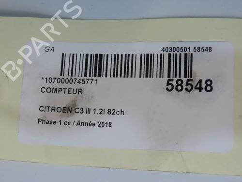 Instrument cluster CITROËN C3 III (SX) 1.2 VTi 82 | BP36395918C47  - Image 5
