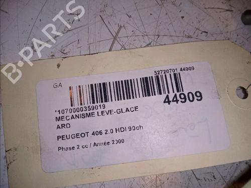 Used Rear right window mechanism PEUGEOT 406 (8B) 2.0 HDI 90 (90 hp) 11103095