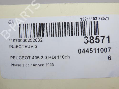 Used Injector Injector PEUGEOT 406 (8B) 2.0 HDI 110 (109 hp) 9611639 9611639