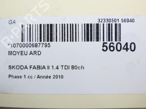 Right rear steering knuckle SKODA FABIA II (542) 1.4 TDI | BP30824904M28