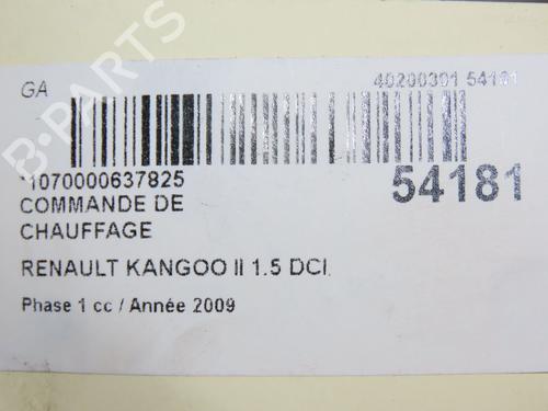 AC Styreenhet / Manøvreringsenhet RENAULT KANGOO / GRAND KANGOO II (KW0/1_) 1.5 dCi 85 (KW0K, KW0L, KW0B) | BP28967912I5