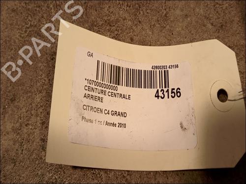 Used Rear center seatbelt CITROËN C4 Grand Picasso I (UA_) 1.6 HDi (109 hp) 14878771