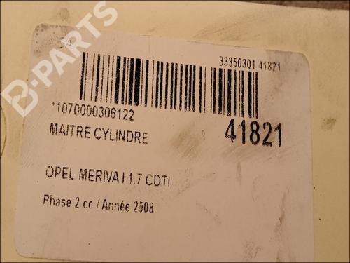 Brake master cylinder OPEL MERIVA A MPV (X03) 1.7 CDTI (E75) | BP9617079M77 