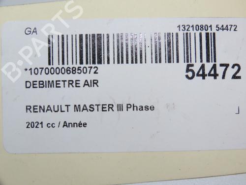 Used Mass air flow sensor RENAULT MASTER III Van (FV) 2.3 dCi 180 FWD (FV04, FV07) (179 hp) 30630819