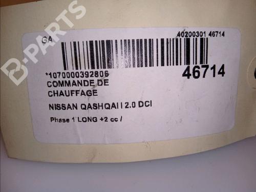 Commande Chauffage NISSAN QASHQAI I (J10, NJ10) 2.0 dCi | BP11418132I5 